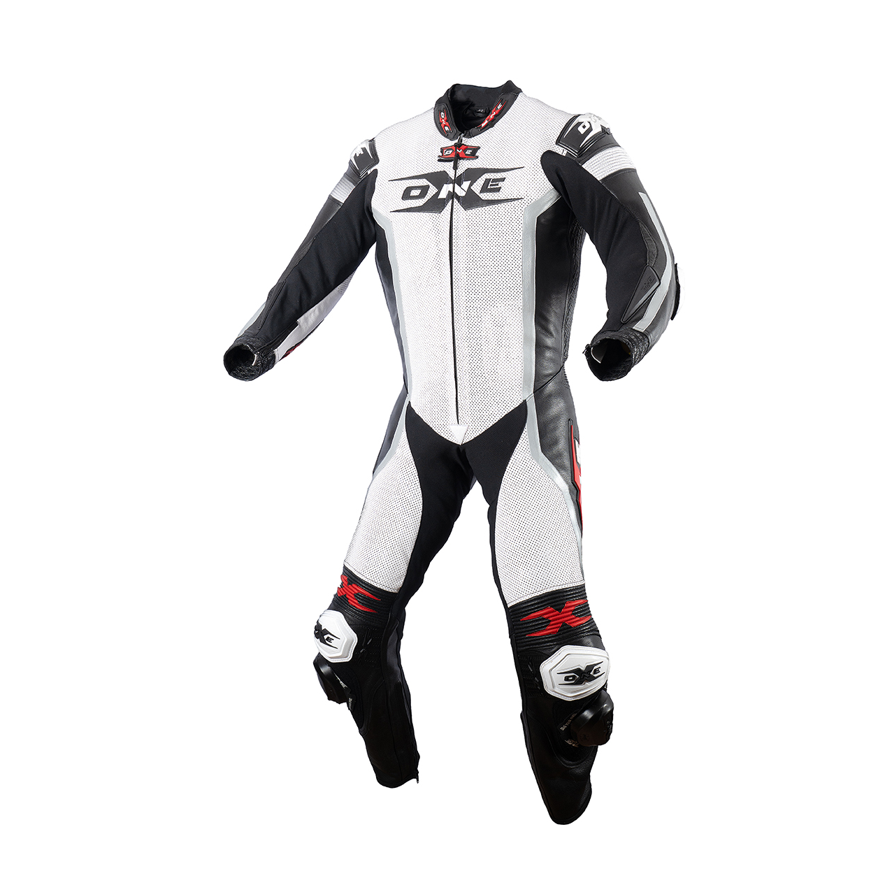 Combinaison moto blanche face