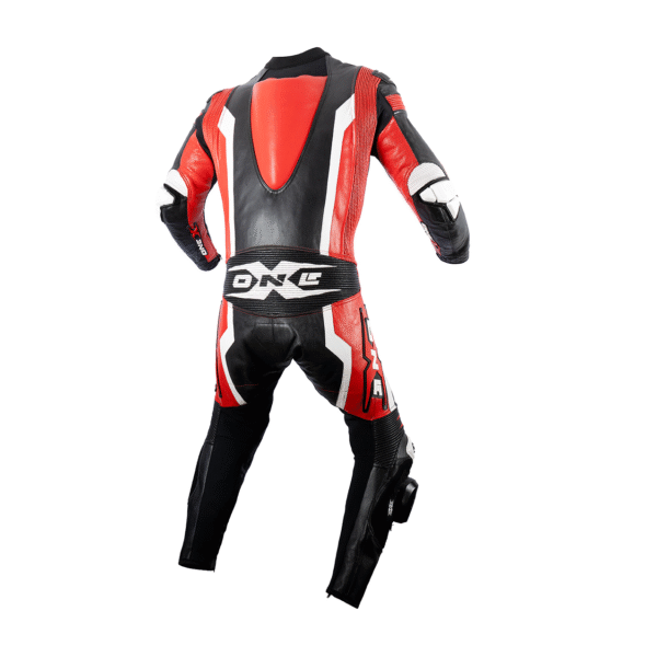 Combinaison moto rouge dos
