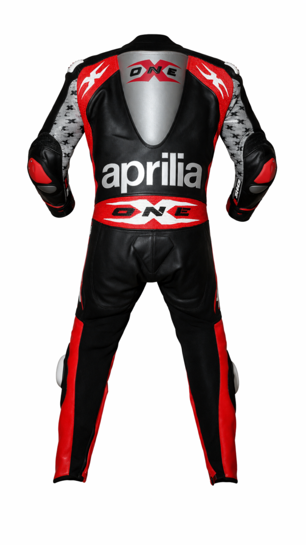 Combinaison moto cuir One-X réplica Aprilia vue de dos
